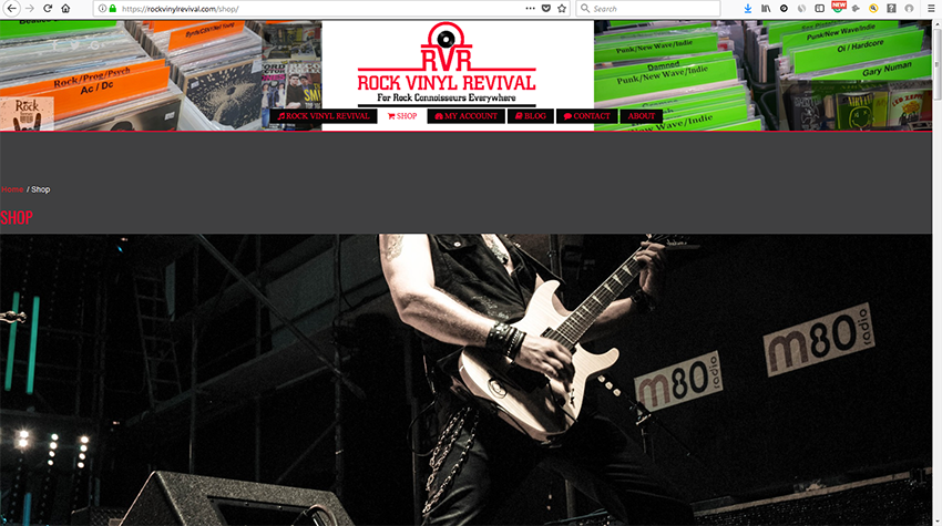 Rock Vinyl Revival - Ecomm website selling vinyl records 